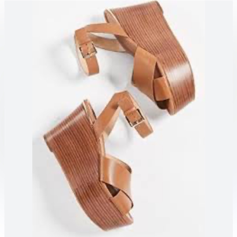 Michael Kors Abbott Wood Wedge Sandals - Picture 12 of 12